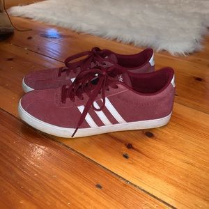 burgundy adidas shoes